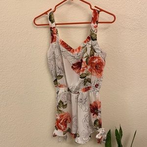 SPRING FLORAL ROMPER